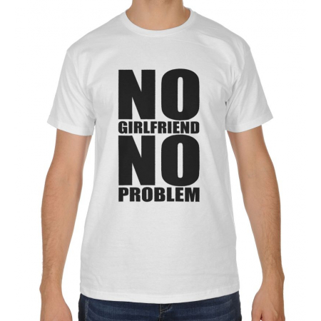 Blogerska koszulka męska No girlfriend no problem